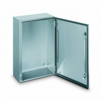 Шкаф со сплошной дверью 600х600х250мм нержавеющая сталь (NSYS3X6625H)